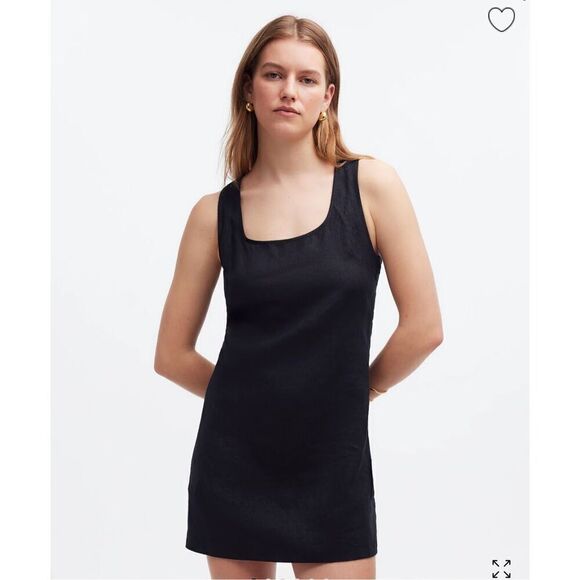 $98 Madewell Cross-Back A-Line Mini Dress in Linen size 12 - Picture 1 of 7